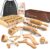 Ezero Maderotherapie-Set 10-teilig mit Tasche und Anleitung – Maderotherapie-Holz mit Faszienstab-Holz – Massageset mit Massageroller-Beinen, Faszienrolle, Körper-Gua-Sha und Madero-Massage