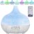 550 ml Aromadiffusor, ultraleiser Ultraschall-Luftbefeuchter, ätherische Öle, BPA-freier Aromatherapie-Luftbefeuchter für Schlafzimmer, Yoga, Spa, 7 Farben LED-Lichter (weiß)