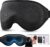 LitBear 3D-Schlafmaske für Seitenschläfer für Männer und Frauen, 100 % lichtblockierende Schlafmaske, extra tiefe Augenhöhle, weich und atmungsaktiv, mit verstellbarem Kopfband, ideal für Reisen, Schwarz