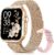 Damen-Smartwatch mit Telefonfunktion, 1000 mAh Akku, 100 Tage Standby, 1,83 Zoll Fitnessuhr mit Herzfrequenz, SpO2, Schlafüberwachung, 120+ Sport-Mod, IP68 Smartwatch, Schrittzähler für Android iOS, Roségold