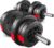 Hop-Sport Hanteln 2er Set – Hanteln Set – Gewichte 20 kg / 40 kg – Hantelstange 30 mm mit Spinlock-Kragen, gerändelt