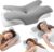 Nacken-Therapiekissen, 2er-Set, Kissen gegen Nackenschmerzen für alle Schlaftypen, Seitenschläfer, Rücken- und Bauchschläfer, mit 2 Höhen, hellgrau/grau (Ersatzbezug inklusive)
