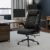 Youhauchair Ergonomischer Bürostuhl, Schreibtischstuhl mit hoher Rückenlehne und höhenverstellbar, Drehstuhl mit Kopfstütze, bequem, Chefsessel für Büro, Schwarz