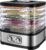 YASHE GGJ-261A Dörrgerät mit 5 höhenverstellbaren Tabletts, Temperaturregelung von 35–70 °C, 240 Watt Dörrgerät für Obst und Gemüse, BPA-frei, Silber, transparent, schwarz