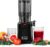 Fretta Juicer Slow Juicer, Entsafter Gemüse und Obst Testsieger, 135 mm Öffnung und 1,8 L Entsaftermaschine mit Umkehrfunktion, einfache Installation, leicht zu reinigen, 100 % BPA-frei (Mattschwarz)