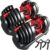 HAKENO 2 x 24 kg / 40 kg verstellbare Hanteln, 15 in 1 Hantel-Set, verstellbare platzsparende Hanteln, Krafttraining und Heimtraining, variable Gewichte, platzsparend (24–40 kg)