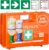 Erste-Hilfe-Box DIN 13157:2021 I inkl. Augenspülflasche 200 ml & 500 ml, praktische Wandhalterung, 5 x Aufkleber & Siegel, Erste-Hilfe-Koffer für Betrieb, Einrichtung & Haushalt, Erste-Hilfe-Set