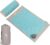 Fitem Akupressur-Set – Akupressurmatte, Akupressurkissen, Tasche, Massageball zur Linderung von Schmerzen im Rücken und Nacken – Ischias – Rückenmassage, Muskelentlastung und Erholung nach dem Training QC-M230ANDQC-PL66-Türkis-Grau-Türkis