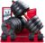 Sportstech 2in1 innovatives Hantelset AH150, deutsche Qualitätsmarke, Kurzhanteln & Langhantel, Kurzhanteln im 30 kg / 40 kg Set, Sicherheitsverschluss + Langverbinder, für Damen und Herren