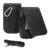 MEDMAX Hülle für Freestyle Libre 3/2 / Libre Reader Blutzuckermessgerät, Tasche mit Nackenhalter zum Umhängen, Kunstleder Schutzhülle mit Karabinerhaken für Diabetiker, (Schwarz)
