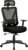 Yaheetech Ergonomischer Bürostuhl, höhenverstellbarer Schreibtischstuhl mit atmungsaktiver Netzrückenlehne, verstellbaren Armlehnen, Kopfstütze und Lordosenstütze, Wippfunktion bis 130°, Home Office, Schwarz