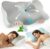 EASICUTI Nackenkissen, ergonomisches Kissen mit 2 kühlenden, waschbaren Bezügen, Memory-Schaum-Nackenstützkissen, Schmetterlingskissen für Seiten-, Rücken- und Bauchschläfer, 2 Höhenstufen