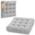 Amazinggirl Sitzkissen Stuhlkissen quadratisch 50 cm – Cord-Stoffkissen, Sitzkissen, Sitzkissen für Stuhl, Bürostuhl, Bank, Eckbank, Bodenkissen, weiches Sitzkissen, flauschige Kordel, hellgrau