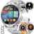 1000 mAh Militäruhr für Herren, 1,7-Zoll-Smartwatch für Herren mit über 110 Sportmodi, IP68-Display, Apple Bluetooth, 24-Stunden-Herzfrequenz, Android iOS-Gerät, 3 Armbänder, 2 Ladegeräte, EF24-D