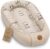 TotsyBaby Babynest für Neugeborene, Nestchen für Babys, 50 x 90 cm – Kokon, handgefertigt, doppelseitige Waffel aus Baumwolle, mit Babynest-Giraffe