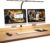 Doppelkopf Schreibtischlampe LED, 24W 76cm Schreibtischlampe Klemmbar für Home Office, 3200K-6500K Schwanenhals Büro Tischlampe Augenschutz Arbeitsplatzleuchte Monitorlampe PC Lampe (Schwarz)