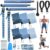 ALongSong Pilates Bar Set mit Widerstandsbändern Krafttraining 180LBS/140LBS/240LBS/360LBS Resistance Bands Fitnessbänder Set & Pilates-Stange, Griffe für Fitness/Yoga/Gym