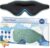 Trilancer Innovative Schlafmaske für Männer und Frauen, 99,99 % Licht, 3D-Blockierung, ergonomische Augenmaske für Seitenschläfer, Nickerchen, Meditation, Reisen und Schlafzimmer, mit Ohrstöpseln (Seegrün)