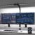 Schreibtischlampe LED Tischlampe Klemmbar 90cm CRI≥95 3100K-7600K Dimmbar Tageslichtlampe Doppelkopf Schreibtischlampe Schwanenhals Schreibtisch Leselampe Monitorlampe Fernbedienung für Home Office