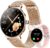 Elegante Damen-Smartwatch, IP68 wasserdichte Smartwatch für iOS Android, Gold