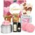 Spa-Geschenkset für Damen – Entspannungsset mit Rosenöl, Rosen-Duftkerze, Rosen-Badesalz und Überraschungs-Rubbelkarte, Geburtstagsgeschenk für die beste Freundin, Luxus-Geschenkset für Frauen (8-teilig)