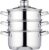 KitchenCraft – Dampfgarer aus Edelstahl mit 3 Ebenen, 16 cm