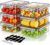 Wwtop 6 x 1000 ml Frischhaltedosen mit Deckel, Vorratsbehälter-Set, Meal-Prep-Boxen, auslaufsichere Gefrierbehälter, Aufbewahrungsbox mit Deckel, Küche für Mikrowelle, Kühlschrank, BPA-frei, 18 x