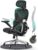 CAPOT Ergonomischer Bürostuhl aus Netzstoff, verstellbarer Schreibtischstuhl mit hoher Rückenlehne, 180 kg, 4D-Klapparme, 3-stufige neigbare Rückenlehne, 3D-Kopfstütze, PU-Räder, drehbarer Computerstuhl für