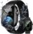 Parsonver Smartwatch Herren Damen mit Telefonfunktion, Fitnessuhr mit GPS, 3 ATM wasserdicht zum Schwimmen, Fitnessuhr mit 100+ Sportmodi, Herzfrequenz, Schlafen, für Android/iOS, Schwarz