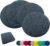 heimtexland 4er Pack Sitzkissen, Filz Stuhlkissen, Bodenkissen, Stuhlkissen, Indoor Outdoor Kissen, rund, Typ631, Filzkissen, Anthrazit, meliert, 35 x 35 cm, 4 Stück