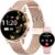 SLOKSFil Damen Kleine Smartwatch mit Telefonfunktion, 1,27 Zoll TFT Touchscreen Fitness Tracker mit 24/7 Herzfrequenzmesser Schlafmonitor 120+ Sportmodi Schrittzähler Smart Watch rund für iOS/Android (Roségold)