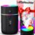 Retoo Luftbefeuchter 220 ml, Ultraschall mit 2 W < 20 dB, leiser USB-Betrieb, 40 ml/h Nebel, 4–8 Stunden Laufzeit, Aroma für ätherische Öle, 7 Farben, RGB- oder Weißlicht, Mini-Luftbefeuchter für Schlafzimmer und Büro