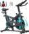 Heimtrainer mit App und Herzfrequenz, Ergometer mit Stoßdämpfungssystem, ultraleise < 20 db, einstellbarer Magnetwiderstand, 15 kg Schwungrad, Heimtrainer bis 160 kg