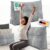 ELONEO Rückenkissen, 70 cm breit, Keilkissen, für Bett und Sofa, dreieckig, Lesekissen, abnehmbarer und waschbarer Bezug, praktische Seitentasche