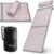 4FIZJO Akupressurmatte & Kissen XL, 110 x 42 x 2 cm, mit Tragetasche, Polyurethanschaum, hypoallergen, 15330 Spikes, Massagematte für bessere Durchblutung, Muskelentspannung, Farbe: Grau und Rosa