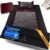 Akupressurmatte mit Kissen – 5-in-1-Premium-Set (inkl. Yogatuch) & Tragetasche, Kokosfaserfüllung – Massagematte, Akupunkturmatte bei Nacken- und Rückenschmerzen (Bordeaux)