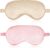 2er-Pack Schlafmasken aus Seide, Augenmaske für Frauen mit verstellbarem Riemen, lichtblockierende Schlafbrille für Reisen und Zuhause, ultraweich und atmungsaktiv (Rosa + Blau)
