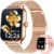 LODIMEKE Smartwatch Herren Damen Telefonfunktion Blutdruck Herzfrequenz Schlaf 1,96 Zoll AI Fitnessuhr 100+ Sportmodi, IP67 Wasserdicht Schrittzähler Wecker Rechner Visitenkarte iOS Android