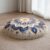 Meditations-Bodenkissen, rundes Sitzkissen mit waschbarem und abnehmbarem Bezug, 80 cm großes ergonomisches Yogakissen mit Pompon-Dekor, für den Innen- und Außenbereich, Marineblau