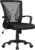 Yaheetech Ergonomischer Bürostuhl, Schreibtischstuhl mit Netzbezug, Arbeitsstuhl mit Armlehnen, Netz-Chefsessel, höhenverstellbarer Computerstuhl, Belastbarkeit 136 kg, atmungsaktiv, Wippfunktion, Schwarz