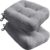 Codi Sitzkissen 40 x 40 x 8 cm, 2er-Set, extra dicke, bequeme Stuhlkissen mit wasserabweisendem Bezug – waschbare, rutschfeste Memory-Schaum-Sitzkissen für Stuhl, Outdoor- und Gartenstuhl, grau