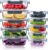 Igluu ​​Meal Prep Frischhaltedosen aus Glas mit BPA-freien Deckeln (10 Stück) – mikrowellen-, ofen-, gefrierschrank-, spülmaschinenfest, auslaufsicher – 370 und 1050 ml – langlebiges Borosilikatglas