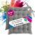 wometo 2er Set Sitzkissen Stuhl 40 x 40 cm Öko-Tex – Grau Mittelgrau Sitzkissen Stuhlkissen mit Bändern/Schleifen für drinnen und draußen (2 Stück)