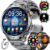 LIGE EF24-C Herren Smartwatch 1000 mAh großer Akku, LED-Taschenlampe, Fitnessuhr mit Telefonfunktion, 1,7 Zoll Sportuhr mit 110+ Sportmodi, Herz-/Schlaf-Tracking für iOS/Android, 2 Ladegeräte, 3 Armbänder