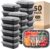 Femora 50 Stück 32-Unzen-Meal-Prep-Behälter mit hochwertigen wiederverwendbaren Meal-Prep-Behältern, Lunchbox mit Deckel, mikrowellen-, gefrierschrank- und spülmaschinenfest