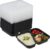 Relaxdays Meal-Prep-Boxen, 24er-Set, 3 Fächer, mikrowellengeeignet, wiederverwendbar, Lebensmittelbehälter aus Kunststoff, schwarz