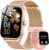 Damen Smartwatch mit Telefonfunktion, 1,83 Zoll Touchscreen Fitness Tracker, 120+ Sportmodi, IP68 wasserdichte Smartwatch mit Herzfrequenz, Schlafmonitor, Schrittzähler für iOS Android (Roségold)