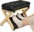Yuragim 2-in-1 Fußstütze Schreibtisch Ergonomisch aus Holz mit abnehmbarem Polster, Fußablage Höhenverstellbar Rutschfest, Fußhocker Fußbank für Büro Home Office Wohnzimmer Schlafzimmer Schwarz