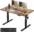 FEZIBO Höhenverstellbarer Schreibtisch mit USB-A- und USB-C-Ladeanschlüssen, 120 x 60 cm, Stehsitztisch, Schreibtisch höhenverstellbar, elektrisch, ergonomischer Computertisch, Home Office, braun
