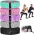 PLEASION Widerstandsbänder, Fitnessbänder, Stoffbänder, 5er-Set, Widerstandsbänder für Krafttraining, Muskelaufbau, Hüftbeintraining, Gymnastikband für Workout, Yoga, Pilates